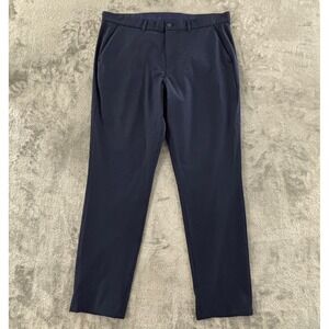 Mizzen+Main Helmsman Chino Pant Slim Fit Tapered Mens 38x32 Navy Blue Stretch